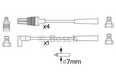 фото Bosch 0 986 356 889 Комплект высоковольтных проводов Bosch 0 986 356 889 Комплект высоковольтных проводов