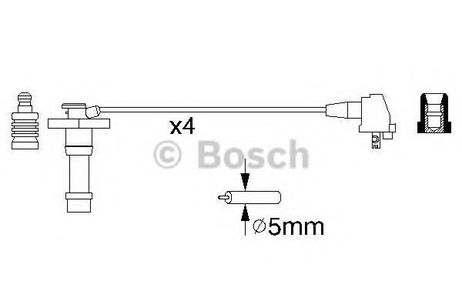 фото Bosch 0 986 356 928 Комплект высоковольтных проводов Bosch 0 986 356 928 Комплект высоковольтных проводов