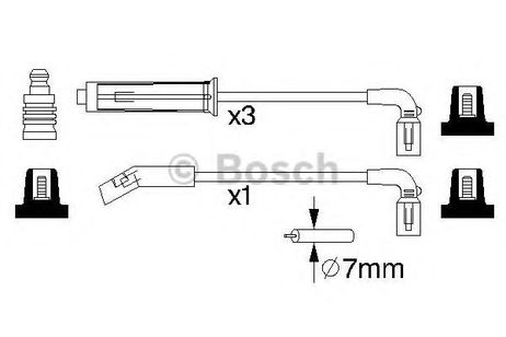 фото Bosch 0 986 356 980 Комплект высоковольтных проводов Bosch 0 986 356 980 Комплект высоковольтных проводов