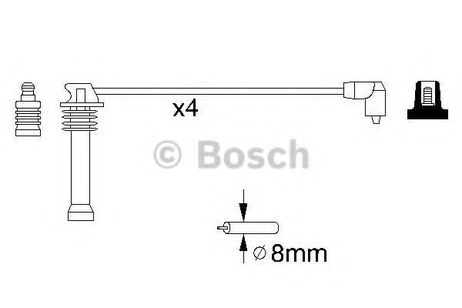 фото Bosch 0 986 357 141 Комплект высоковольтных проводов Bosch 0 986 357 141 Комплект высоковольтных проводов