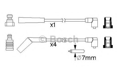фото Bosch 0 986 357 153 Комплект высоковольтных проводов Bosch 0 986 357 153 Комплект высоковольтных проводов