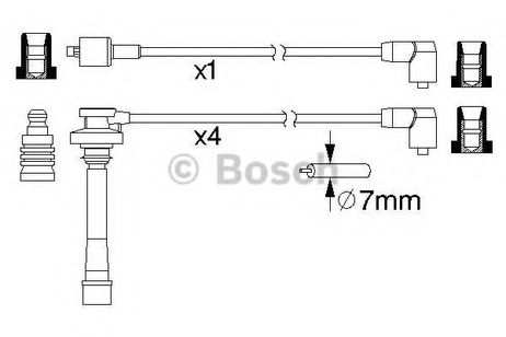 фото Bosch 0 986 357 197 Комплект высоковольтных проводов Bosch 0 986 357 197 Комплект высоковольтных проводов
