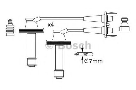 фото Bosch 0 986 357 238 Комплект высоковольтных проводов Bosch 0 986 357 238 Комплект высоковольтных проводов