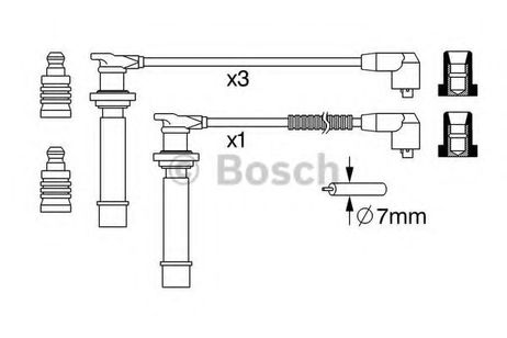 Bosch 0 986 357 239 Комплект высоковольтных проводов