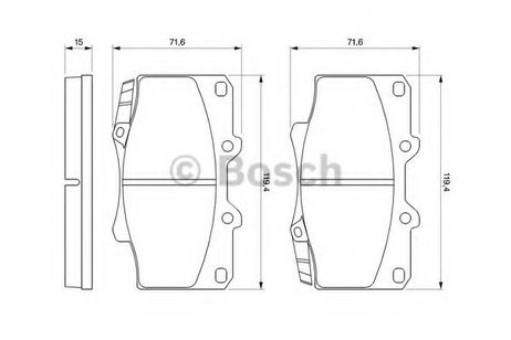 фото Bosch 0 986 424 134 Колодки тормозные дисковые | перед | Bosch 0 986 424 134 Колодки тормозные дисковые | перед |