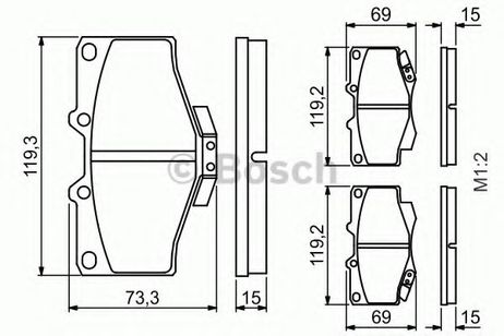 фото Bosch 0 986 424 268 Колодки тормозные дисковые | перед | Bosch 0 986 424 268 Колодки тормозные дисковые | перед |