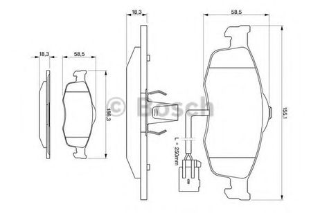 фото Bosch 0 986 424 359 Колодки тормозные дисковые | перед | Bosch 0 986 424 359 Колодки тормозные дисковые | перед |