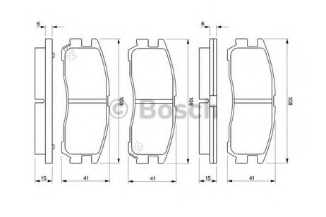 фото Bosch 0 986 424 467 Колодки тормозные дисковые | зад | Bosch 0 986 424 467 Колодки тормозные дисковые | зад |