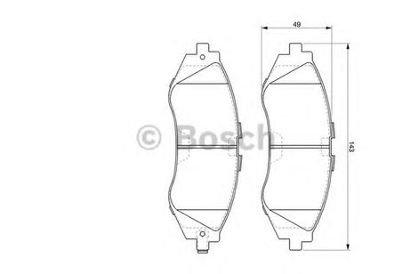 фото Bosch 0 986 424 474 Колодки тормозные дисковые | перед | Bosch 0 986 424 474 Колодки тормозные дисковые | перед |