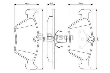фото Bosch 0 986 424 485 Колодки тормозные дисковые | перед | Bosch 0 986 424 485 Колодки тормозные дисковые | перед |