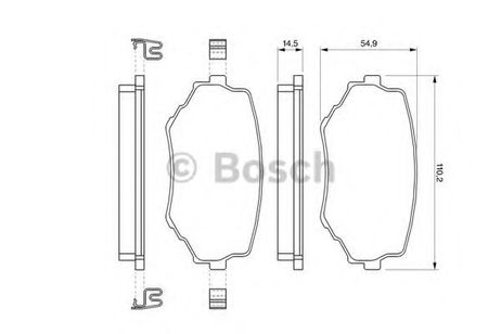 фото Bosch 0 986 424 669 Колодки тормозные дисковые | перед | Bosch 0 986 424 669 Колодки тормозные дисковые | перед |
