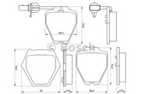 Bosch 0 986 424 690 Колодки тормозные дисковые | перед |
