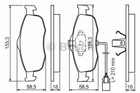 Bosch 0 986 460 971 Колодки тормозные дисковые | перед |
