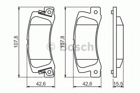 фото Bosch 0 986 461 136 Колодки тормозные дисковые | перед | Bosch 0 986 461 136 Колодки тормозные дисковые | перед |