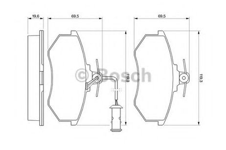 фото Bosch 0 986 466 693 Колодки тормозные дисковые | перед | Bosch 0 986 466 693 Колодки тормозные дисковые | перед |