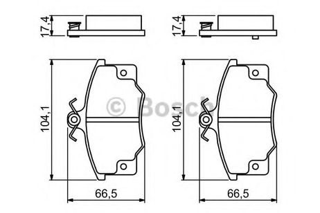 фото Bosch 0 986 468 380 Колодки тормозные дисковые | перед | Bosch 0 986 468 380 Колодки тормозные дисковые | перед |