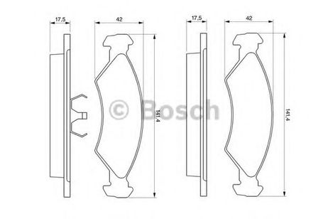 фото Bosch 0 986 468 570 Колодки тормозные дисковые | перед | Bosch 0 986 468 570 Колодки тормозные дисковые | перед |