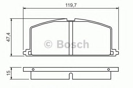 фото Bosch 0 986 468 701 Колодки тормозные дисковые | перед | Bosch 0 986 468 701 Колодки тормозные дисковые | перед |