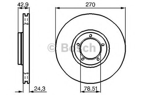 фото Bosch 0 986 478 166 Диск тормозной | перед | Bosch 0 986 478 166 Диск тормозной | перед |