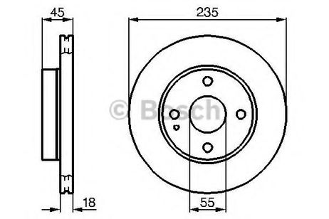 фото Bosch 0 986 478 241 Диск тормозной | перед | Bosch 0 986 478 241 Диск тормозной | перед |