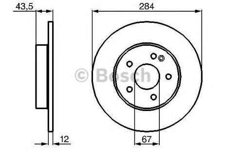 фото Bosch 0 986 478 262 Диск тормозной | перед | Bosch 0 986 478 262 Диск тормозной | перед |
