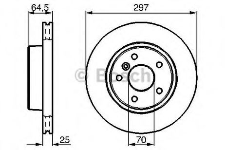 фото Bosch 0 986 478 483 Диск тормозной | перед | Bosch 0 986 478 483 Диск тормозной | перед |