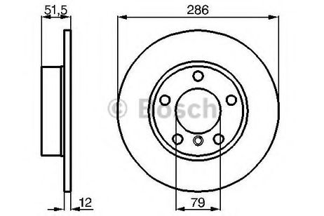фото Bosch 0 986 478 511 Диск тормозной | перед | Bosch 0 986 478 511 Диск тормозной | перед |