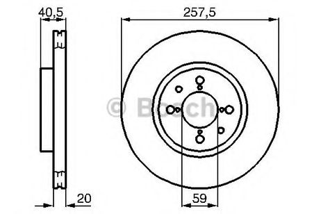 фото Bosch 0 986 478 515 Диск тормозной | перед | Bosch 0 986 478 515 Диск тормозной | перед |