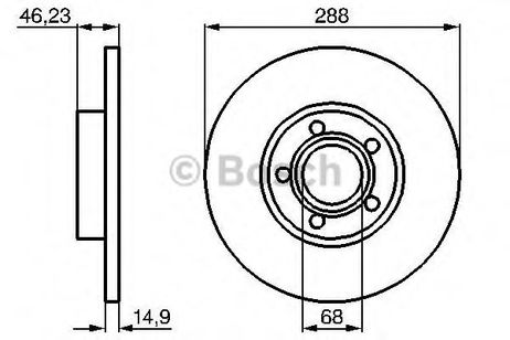 фото Bosch 0 986 478 545 Диск тормозной | перед | Bosch 0 986 478 545 Диск тормозной | перед |