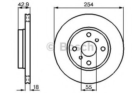 фото Bosch 0 986 478 585 Диск тормозной | перед | Bosch 0 986 478 585 Диск тормозной | перед |