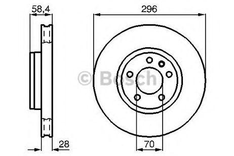 фото Bosch 0 986 478 593 Диск тормозной | перед | Bosch 0 986 478 593 Диск тормозной | перед |