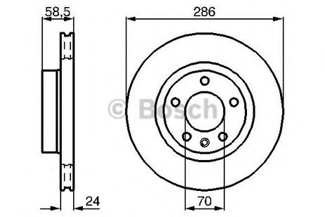фото Bosch 0 986 478 594 Диск тормозной | перед | Bosch 0 986 478 594 Диск тормозной | перед |
