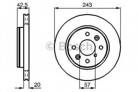 фото Bosch 0 986 478 659 Диск тормозной | перед | Bosch 0 986 478 659 Диск тормозной | перед |