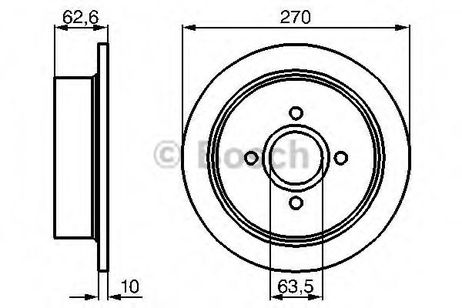фото Bosch 0 986 478 672 Диск тормозной | перед | Bosch 0 986 478 672 Диск тормозной | перед |