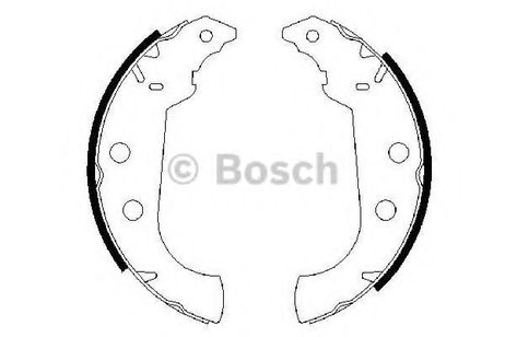 фото Bosch 0 986 487 243 Снят с производства Колодки тормозные барабанные | перед | Bosch 0 986 487 243 Снят с производства Колодки тормозные барабанные | перед |