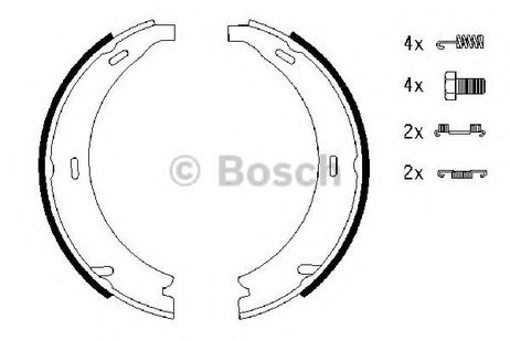 фото Bosch 0 986 487 543 Колодки тормозные барабанные | зад | Bosch 0 986 487 543 Колодки тормозные барабанные | зад |
