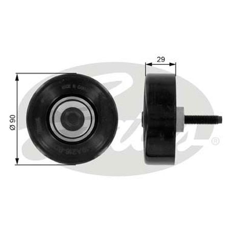 фото Gates T36089 Ролик обводной приводного ремня Gates T36089 Ролик обводной приводного ремня