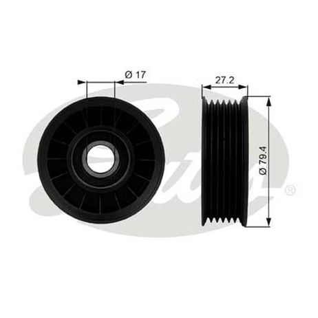 фото Gates T38009 Ролик обводной навесного оборудования Gates T38009 Ролик обводной навесного оборудования
