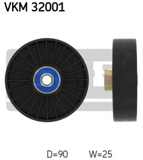 фото SKF VKM 32001 Промежуточный ролик поликлинового ремня SKF VKM 32001 Промежуточный ролик поликлинового ремня