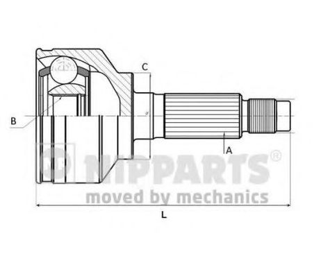 Nipparts J2825009 Комплект ШРУСа | перед лев |