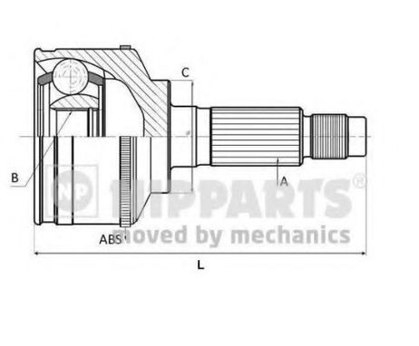 Nipparts J2831137 Комплект ШРУСа | перед прав |