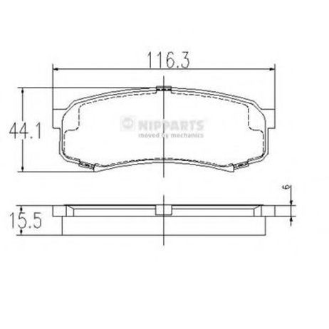 фото Nipparts J3612010 Колодки тормозные дисковые | зад | Nipparts J3612010 Колодки тормозные дисковые | зад |