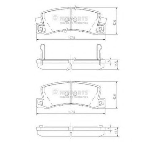 фото Nipparts J3612013 Колодки тормозные дисковые | зад | Nipparts J3612013 Колодки тормозные дисковые | зад |