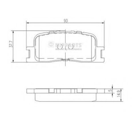 фото Nipparts J3612024 Колодки тормозные дисковые | зад | Nipparts J3612024 Колодки тормозные дисковые | зад |