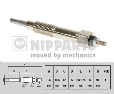 фото Nipparts J5711016 Свеча накаливания Nipparts J5711016 Свеча накаливания