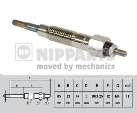 фото Nipparts J5711025 Свеча накаливания Nipparts J5711025 Свеча накаливания