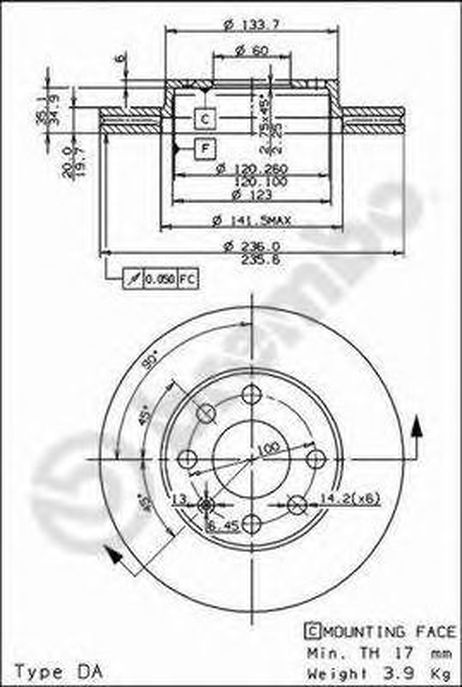 фото Brembo 09.3090.14 Снят, замена 09.3090.11 Диск тормозной Standard | перед | Brembo 09.3090.14 Снят, замена 09.3090.11 Диск тормозной Standard | перед |