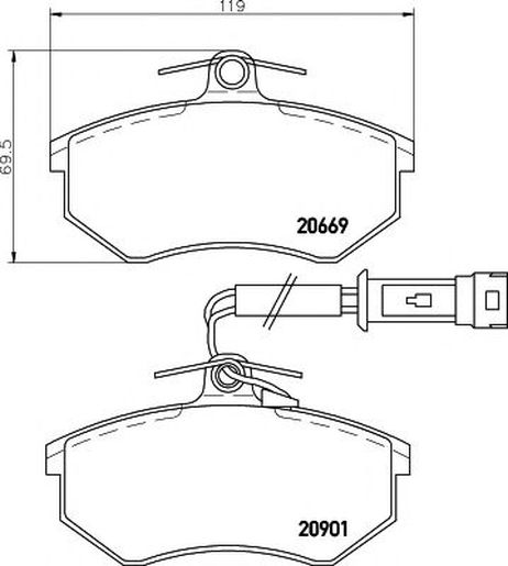 фото Mintex MDB1293 Колодки тормозные дисковые | перед | Mintex MDB1293 Колодки тормозные дисковые | перед |