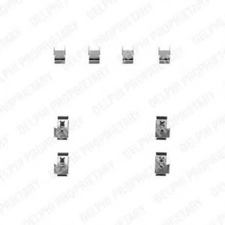 фото Delphi LX0247 Ремкомплект дисковых тормозных колодок Delphi LX0247 Ремкомплект дисковых тормозных колодок