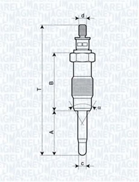 фото Magneti Marelli 062500300304 Свеча накаливания Magneti Marelli 062500300304 Свеча накаливания